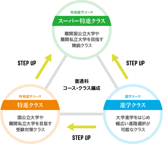 2コース3クラス（480名）で編成